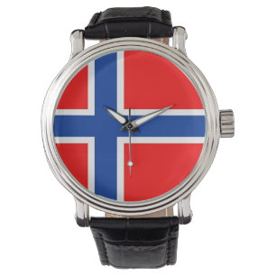 Land Vlag Noorwegen Horloge