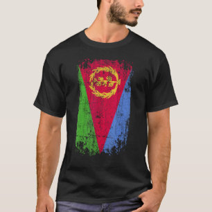 Land Vlag Souvenir Grunge Vlag Eritrea T-shirt