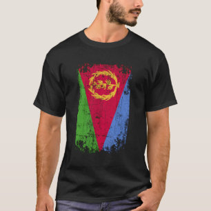Land Vlag Souvenir Grunge Vlag Eritrea T-shirt