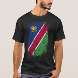 Land Vlag Souvenir Grunge Vlag Namibië T-shirt