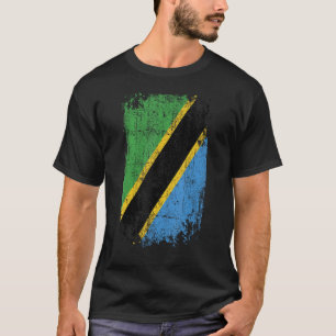 Land Vlag Souvenir Grunge Vlag Tanzania T-shirt