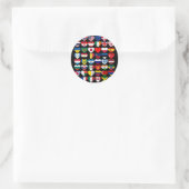 Land vlaggen van de wereld ronde sticker (Tas)