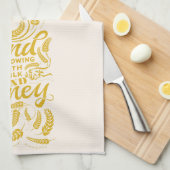 Land vloeiend met melk en honing theedoek (Quarter Fold)