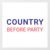 Land Voor Partij Politiek Raamsticker (Vel)