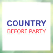 Land Voor Partij Politiek Raamsticker (Vel 3)