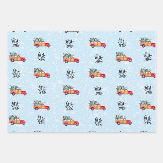 Land  Vrachtwagen, Barn, Deer & Buffalo Plays Inpakpapier Vel (Voorkant 3)