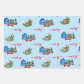 Land  Vrachtwagen, Barn, Deer & Buffalo Plays Inpakpapier Vel (Voorkant)