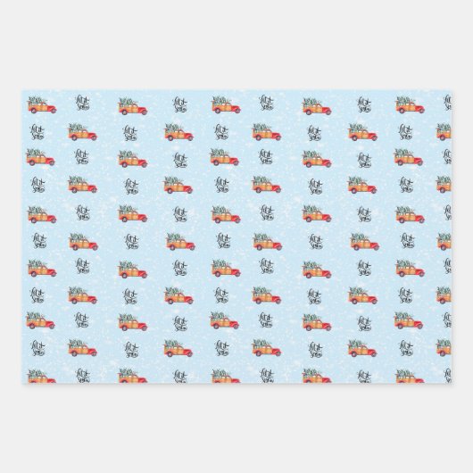 Land  Vrachtwagen, Barn, Deer & Buffalo Plays Inpakpapier Vel (Voorkant 3)