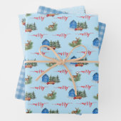 Land  Vrachtwagen, Barn, Deer & Buffalo Plays Inpakpapier Vel (In situ)