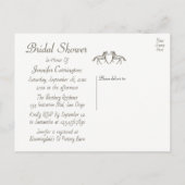 Land Vrijgezellenfeest Paardenbruine bruiloft Rust Uitnodiging Briefkaart (Achterkant)