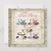  Land Vrijgezellenfeest Tea Party Uitnodiging (Voorkant)