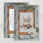 Land Vrijgezellenfeest Tea Party Uitnodiging (Voorkant / Achterkant)