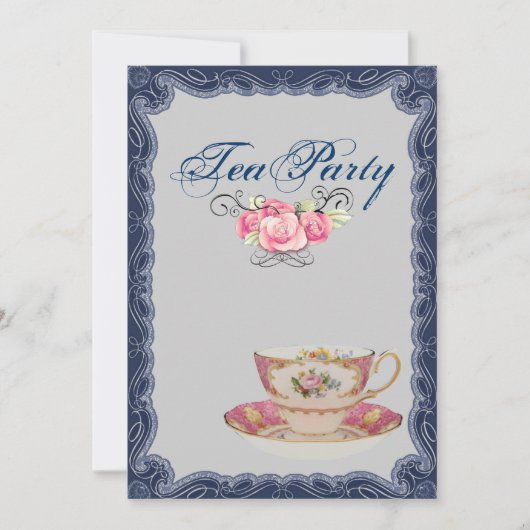  Land Vrijgezellenfeest Tea Party Uitnodiging (Voorkant)