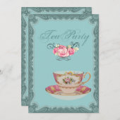  Land Vrijgezellenfeest Tea Party Uitnodiging (Voorkant / Achterkant)