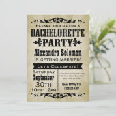  land vrijgezellenfeest uitnodiging (Staand voorkant)