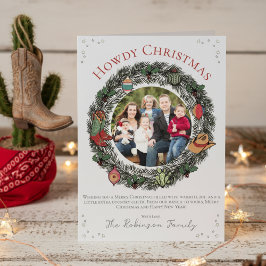 Land Vrolijk Kerstfeest Familie Kerstmis Feestdagenkaart