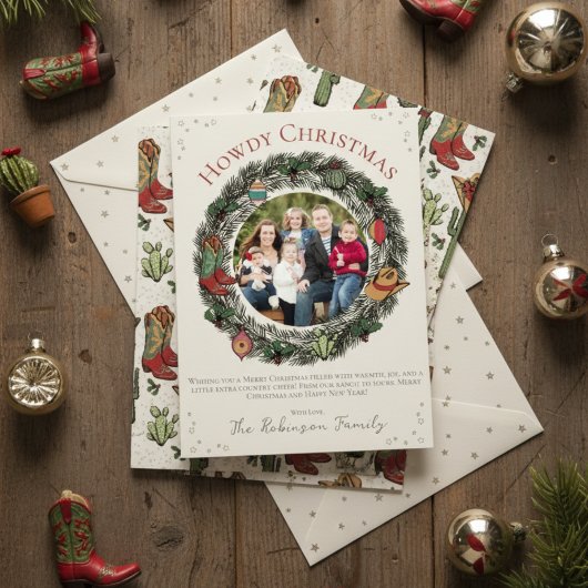 Land Vrolijk Kerstfeest Familie Kerstmis Feestdagenkaart