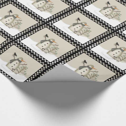 Land waar de primitieve Snowman-wrapppapier wordt  Cadeaupapier (Hoek)