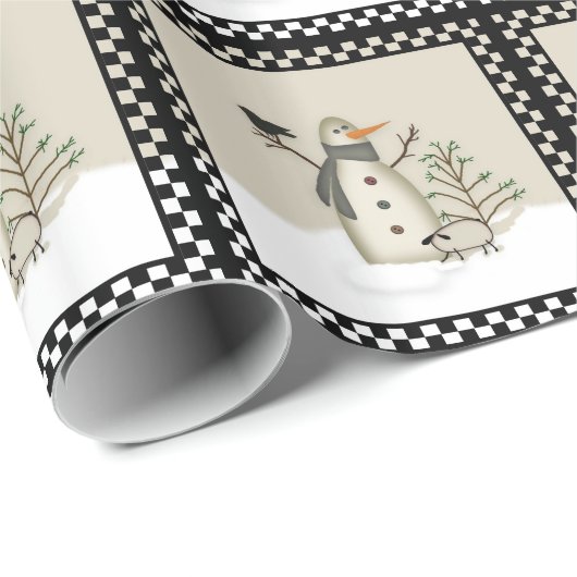 Land waar de primitieve Snowman-wrapppapier wordt  Cadeaupapier (Rol Hoek)