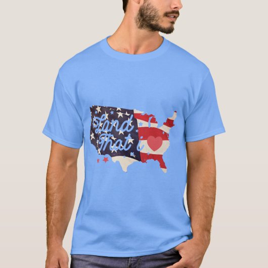 Land waar ik van hou: Independence Day Hulde T-shirt (Voorkant)