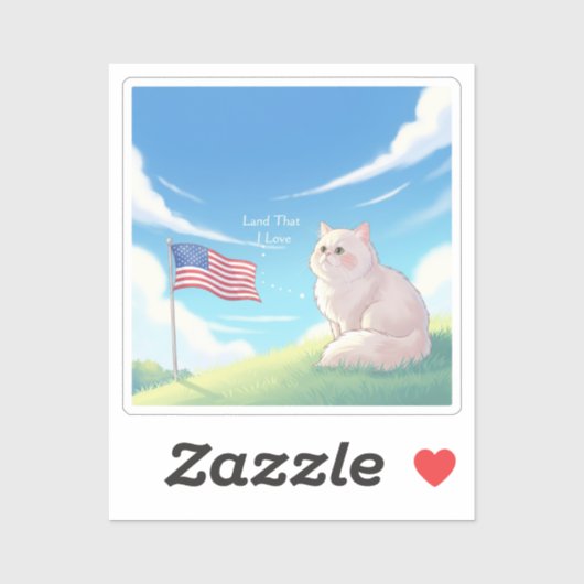 Land waar ik van hou - Patriottische kat Sticker (Vel)
