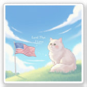 Land waar ik van hou - Patriottische kat Sticker (Voorkant)
