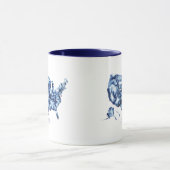 Land waar ik van hou - Verenigde Staten Map Mok (Midden)