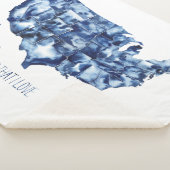 Land waar ik van hou - Verenigde Staten Map Sherpa Deken (3/4)