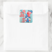 Land waar ik van hou vierkante sticker (Tas)