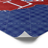 Land waar ik van hou - VS hart en vlag Poster (Hoek)