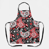 Land waar Keukenpaisley Western Rood Zwart Schort (Voorkant)