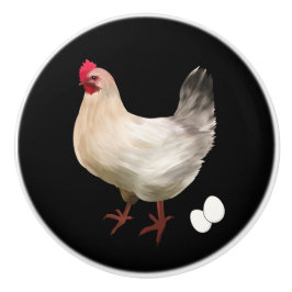 Land waar kippeneieren worden gekruist keramische knop