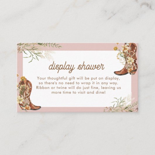 Land Waterverf Bloemen Vrijgezellenfeest Informatiekaartje (Voorkant)