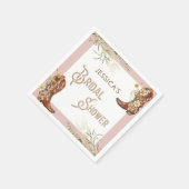 Land Waterverf Bloemenlaarzen Vrijgezellenfeest Servet (Hoek)