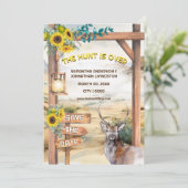 Land waterverf westerne buck jacht thema kaart (Staand voorkant)