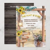 Land waterverf westerne buck jacht thema kaart (Voorkant / Achterkant)