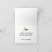 Land Waterverf Zonnebloem Eucalyptus Groen Bedankkaart (Binnen)