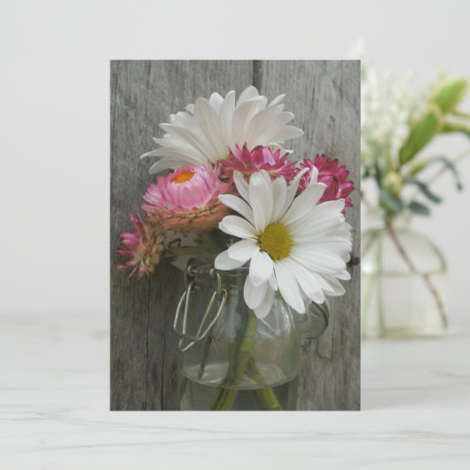 Land Weddenschap-dagen en -bloemen Kaart (Staand voorkant)