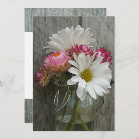 Land Weddenschap-dagen en -bloemen Kaart (Voorkant / Achterkant)