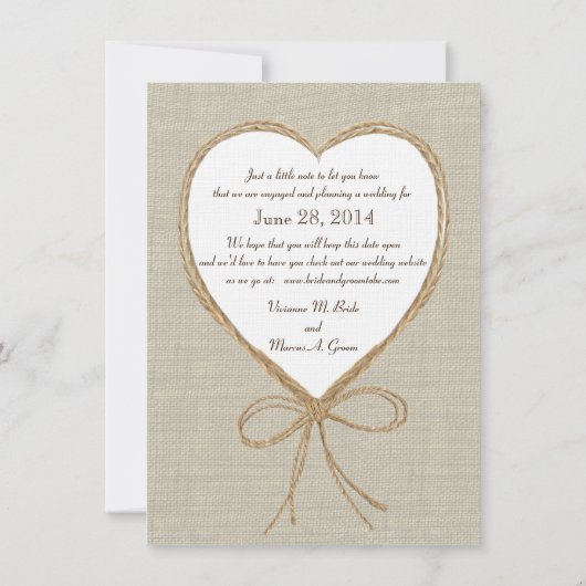 Land Weddenschap Save the Date (Achterkant)