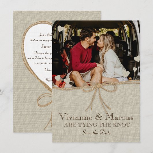 Land Weddenschap Save the Date (Voorkant / Achterkant)