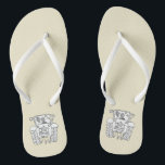 Land Weddenschap Trekker Flip Flop Footwear<br><div class="desc">Een paar trekkerlanden boerderij met de naam bruiloft leuke teenslippers.</div>