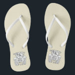 Land Weddenschap Trekker Flip Flop Footwear<br><div class="desc">Een paar trekkerlanden boerderij met de naam bruiloft leuke teenslippers.</div>