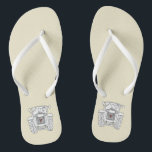 Land Weddenschap Trekker Flip Flop Footwear<br><div class="desc">Een paar trekkerlanden boerderij met de naam bruiloft leuke teenslippers.</div>