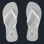 Land Weddenschap Trekker Flip Flop Footwear<br><div class="desc">Een paar trekkerlanden boerderij met de naam bruiloft leuke teenslippers.</div>