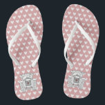 Land Weddenschap Trekker Flip Flop Footwear<br><div class="desc">Een paar trekkerlanden boerderij met de naam bruiloft leuke teenslippers.</div>