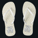 Land Weddenschap Trekker Flip Flop Footwear<br><div class="desc">Een paar trekkerlanden boerderij met de naam bruiloft leuke teenslippers.</div>