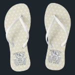 Land Weddenschap Trekker Flip Flop Footwear<br><div class="desc">Een paar trekkerlanden boerderij met de naam bruiloft leuke teenslippers.</div>