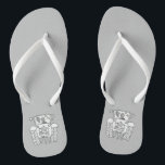 Land Weddenschap Trekker Flip Flop Footwear<br><div class="desc">Een paar trekkerlanden boerderij met de naam bruiloft leuke teenslippers.</div>