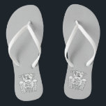 Land Weddenschap Trekker Flip Flop Footwear<br><div class="desc">Een paar trekkerlanden boerderij met de naam bruiloft leuke teenslippers.</div>